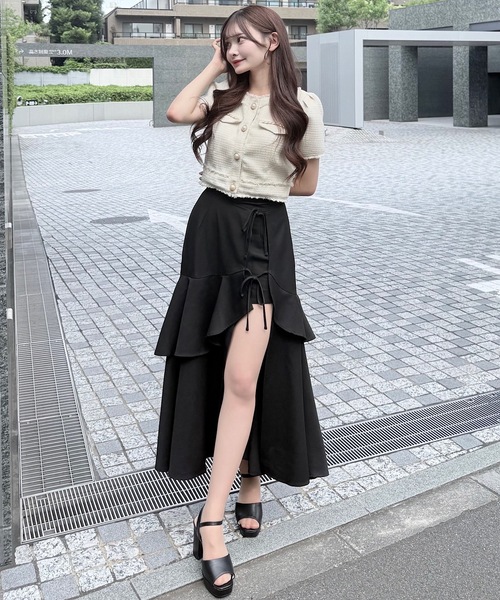 NOMAE one way ラッフルスリットスカート ラフッルスリットスカート（スカート）｜NOMAE（ノーマエ）の