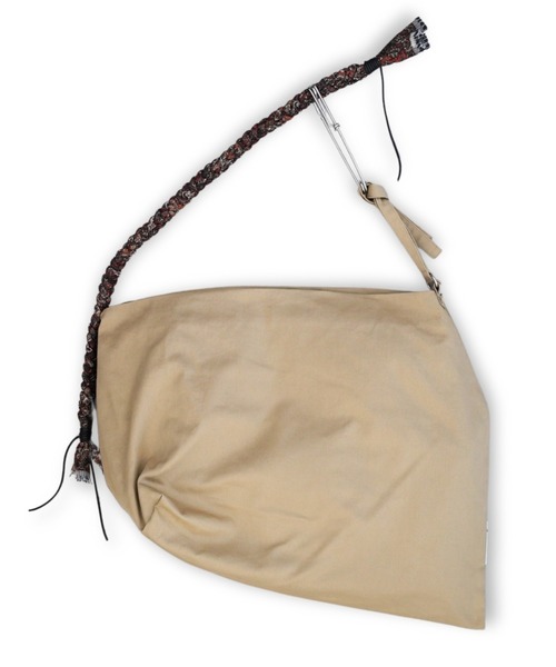 my beautiful landlet（マイビューティフルランドレット）の「【my beautiful landlet】 GOBELIN WEAVING x COTTON LINEN SHOULDER BAG(L)（ショルダーバッグ・メンズ・ベージュ・FREE）」の12枚目の写真