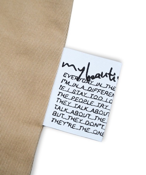 my beautiful landlet（マイビューティフルランドレット）の「【my beautiful landlet】 GOBELIN WEAVING x COTTON LINEN SHOULDER BAG(L)（ショルダーバッグ・メンズ・ベージュ・FREE）」の13枚目の写真