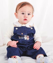 SLAP SLIP BABY（スラップスリップベビー）の「コットンデニムツイルポケット付きサロペットベビー(70~80cm)（その他ベビーウェア）」
