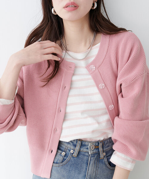 natural couture（ナチュラルクチュール）の「便利なベーシックボーダーT（Tシャツ/カットソー・レディース・ネイビー/ピンク/ブルー/ブラック/ベージュ・FREE）」の17枚目の写真