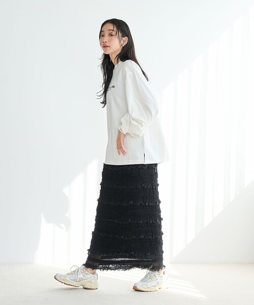 coen（コーエン）の「USAコットン ボリュームスリーブ アソートTシャツ（Tシャツ/カットソー・レディース・オフホワイト/その他1/その他2/ダークグレー・M/L）」の9枚目の写真