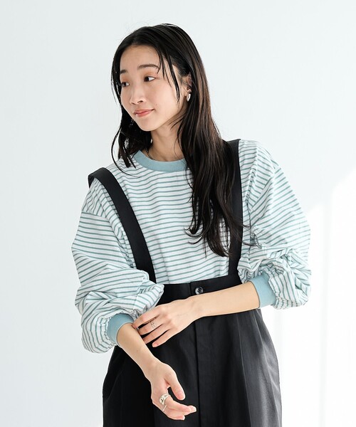 coen（コーエン）の「USAコットン ボリュームスリーブ アソートTシャツ（Tシャツ/カットソー・レディース・オフホワイト/その他1/その他2/ダークグレー・M/L）」の12枚目の写真