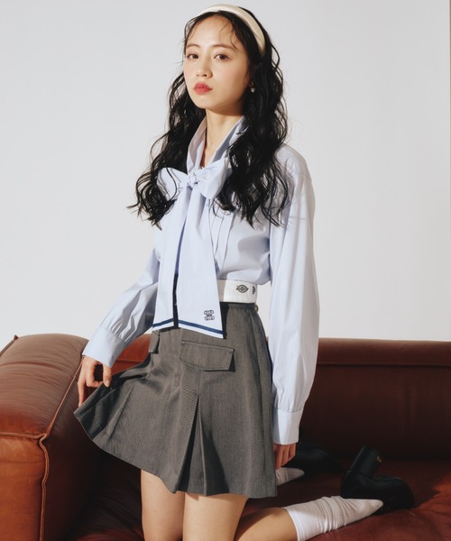 JILL by JILL STUART（ジルバイジルスチュアート）の「◇Dickies別注ミニスカート（スカート・レディース・ライトブルー/チャコールグレー/ブラック/ライトベージュ・MEDIUM/SMALL）」の3枚目の写真