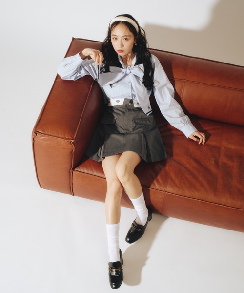 JILL by JILL STUART（ジルバイジルスチュアート）の「◇Dickies別注ミニスカート（スカート・レディース・ライトブルー/チャコールグレー/ブラック/ライトベージュ・MEDIUM/SMALL）」の8枚目の写真