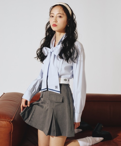 JILL by JILL STUART（ジルバイジルスチュアート）の「◇Dickies別注ミニスカート（スカート・レディース・ライトブルー/チャコールグレー/ブラック/ライトベージュ・MEDIUM/SMALL）」の9枚目の写真