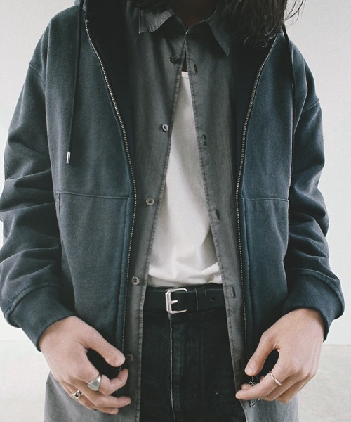 WYM LIDNM FADED TENCEL SHIRT グレー FADED TENCEL SHIRT（シャツ/ブラウス）｜WYM LIDNM（ウィム