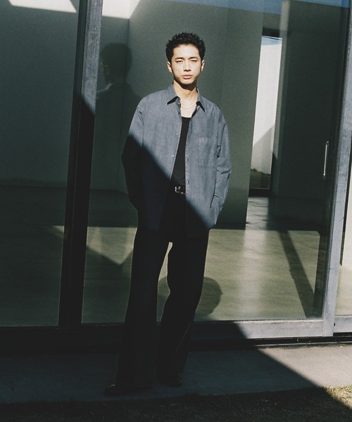 WYM LIDNM（ウィム バイ リドム）の「FADED TENCEL SHIRT（シャツ/ブラウス・メンズ・グレー/チャコール/アッシュブラウン・S/L/M）」の9枚目の写真