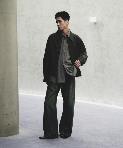 WYM LIDNM（ウィム バイ リドム）の「FADED TENCEL SHIRT（シャツ/ブラウス・メンズ・グレー/チャコール/アッシュブラウン・S/L/M）」の12枚目の写真