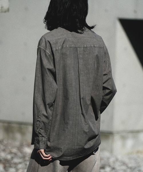WYM LIDNM（ウィム バイ リドム）の「FADED TENCEL SHIRT（シャツ/ブラウス・メンズ・グレー/チャコール/アッシュブラウン・S/L/M）」の20枚目の写真