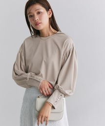 ゴールドボタンボリュームスリーブカットソー