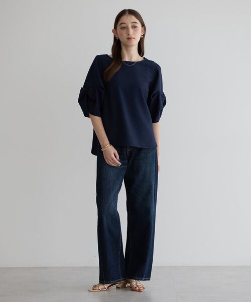 YECCA VECCA（イェッカヴェッカ）の「【ORGABITS】切替ストレートデニムパンツ（デニムパンツ・レディース・インディゴブルー/ライトインディゴブルー/ダークインディゴブルー・S/M）」の22枚目の写真