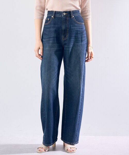 YECCA VECCA（イェッカヴェッカ）の「【ORGABITS】切替ストレートデニムパンツ（デニムパンツ・レディース・インディゴブルー/ライトインディゴブルー/ダークインディゴブルー・S/M）」の19枚目の写真