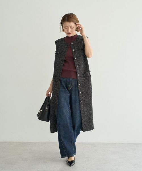 YECCA VECCA（イェッカヴェッカ）の「【ORGABITS】切替ストレートデニムパンツ（デニムパンツ・レディース・インディゴブルー/ライトインディゴブルー/ダークインディゴブルー・S/M）」の18枚目の写真