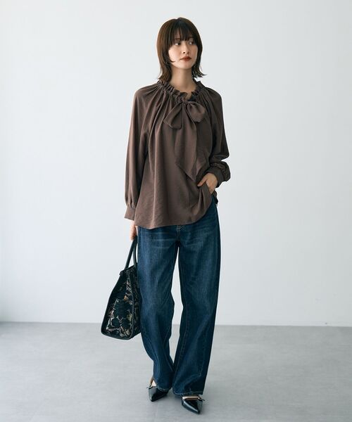 YECCA VECCA（イェッカヴェッカ）の「【ORGABITS】切替ストレートデニムパンツ（デニムパンツ・レディース・インディゴブルー/ライトインディゴブルー/ダークインディゴブルー・S/M）」の14枚目の写真