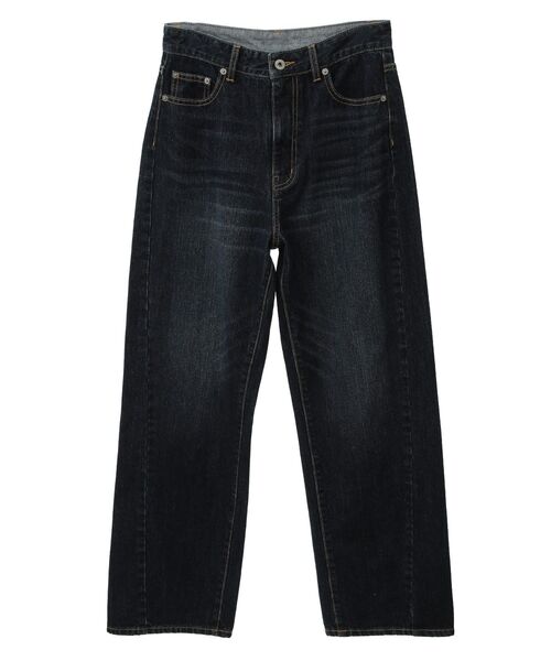 YECCA VECCA（イェッカヴェッカ）の「【ORGABITS】切替ストレートデニムパンツ（デニムパンツ・レディース・インディゴブルー/ライトインディゴブルー/ダークインディゴブルー・S/M）」の5枚目の写真