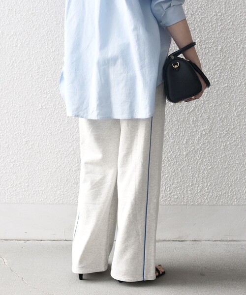 SHIPS any:〈洗濯機可能〉USAコットン 裏毛 サイドライン スウェット