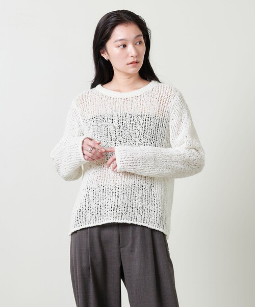 【美品】マルゥユナイテッドアローズ　Tブラウス　ホワイト MARW UNITED ARROWS＞ベーシック Tブラウス