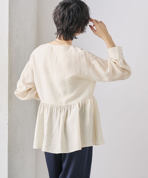 【新品タグ付き】ノーリーズ NOLLEY'S ペプラムシャツ サイズ38 セール】ペプラムシャツ（シャツ/ブラウス）｜NOLLEY'S