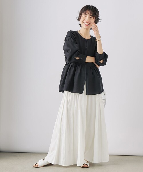 【新品タグ付き】ノーリーズ NOLLEY'S ペプラムシャツ サイズ38 セール】ペプラムシャツ（シャツ/ブラウス）｜NOLLEY'S
