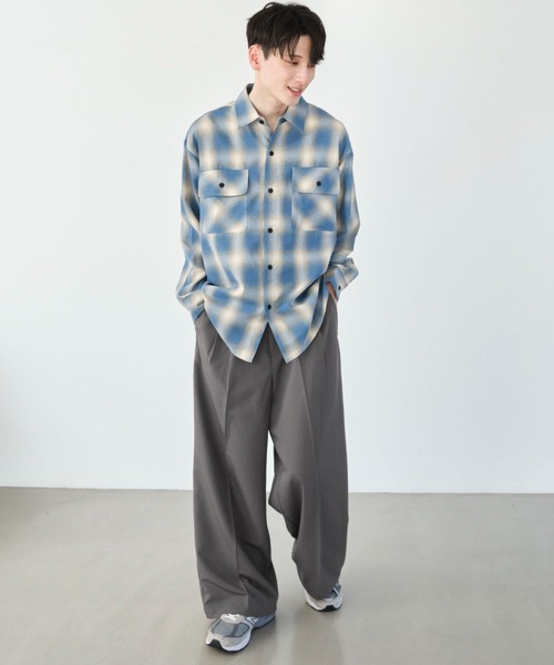 WEGO（ウィゴー）の「WEGO/バギースラックス（スラックス・メンズ・ライトベージュ/ダークグレー/ブラック/ブラウン・LARGE/MEDIUM/SMALL）」の22枚目の写真