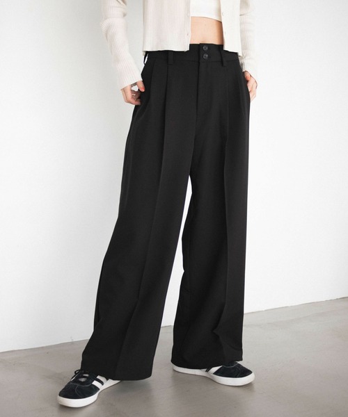 WEGO（ウィゴー）の「WEGO/バギースラックス（スラックス・メンズ・ライトベージュ/ダークグレー/ブラック/ブラウン・LARGE/MEDIUM/SMALL）」の18枚目の写真