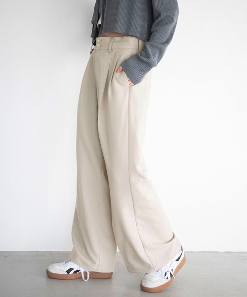 WEGO（ウィゴー）の「WEGO/バギースラックス（スラックス・メンズ・ライトベージュ/ダークグレー/ブラック/ブラウン・LARGE/MEDIUM/SMALL）」の6枚目の写真