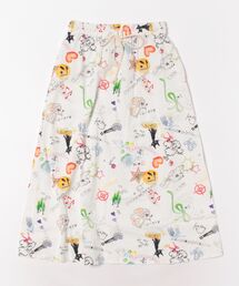 ScoLar（スカラー）の「151605：犬とネコのヴィンテージ風ツイルスカート（スカート）」