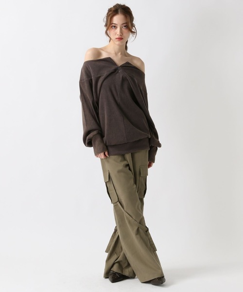 FOREVER 21（フォーエバー トゥエンティーワン）の「【2025SS】ベルトデザインフレアパンツ（その他パンツ・レディース・ブラック/カーキ・SMALL/MEDIUM）」の18枚目の写真