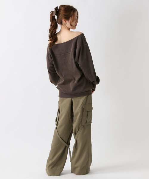 FOREVER 21（フォーエバー トゥエンティーワン）の「【2025SS】ベルトデザインフレアパンツ（その他パンツ・レディース・ブラック/カーキ・SMALL/MEDIUM）」の20枚目の写真