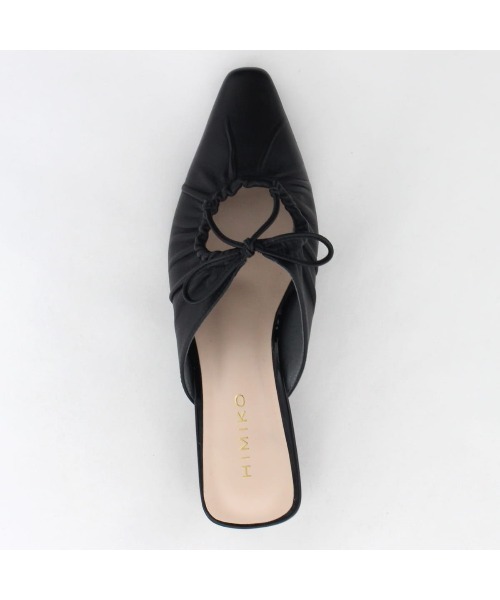 HIMIKO（ヒミコ）の「【HIMIKO】【ZOZOTOWN限定デザイン】リボンギャザーミュール/650501（サンダル・レディース・ブラック/シルバー/アイボリー・X-LARGE/LARGE/MEDIUM/SMALL）」の7枚目の写真