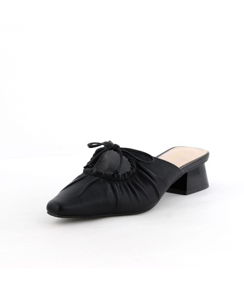 HIMIKO（ヒミコ）の「【HIMIKO】【ZOZOTOWN限定デザイン】リボンギャザーミュール/650501（サンダル・レディース・ブラック/シルバー/アイボリー・X-LARGE/LARGE/MEDIUM/SMALL）」の9枚目の写真