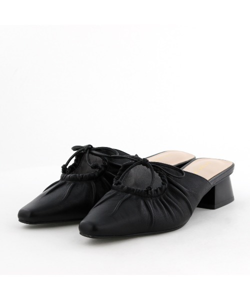 HIMIKO（ヒミコ）の「【HIMIKO】【ZOZOTOWN限定デザイン】リボンギャザーミュール/650501（サンダル・レディース・ブラック/シルバー/アイボリー・X-LARGE/LARGE/MEDIUM/SMALL）」の15枚目の写真