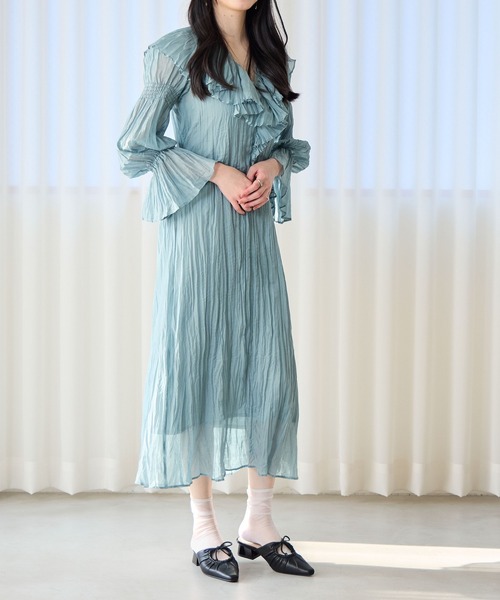 HIMIKO リボンギャザーミュール/650501 セール】【HIMIKO】【ZOZOTOWN限定デザイン】リボンギャザー