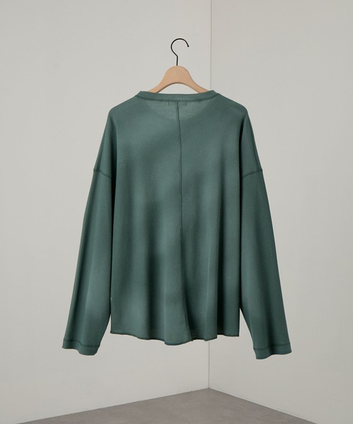 Alfred Alex(アルフレッドアレックス)の「【Alfred Alex】フェードスプレープリント ワッフルビッグロンT(Tシャツ/カットソー・メンズ・チャコール/ワイン/ブルーグレー/ブラウン・M/L)」の14枚目の写真