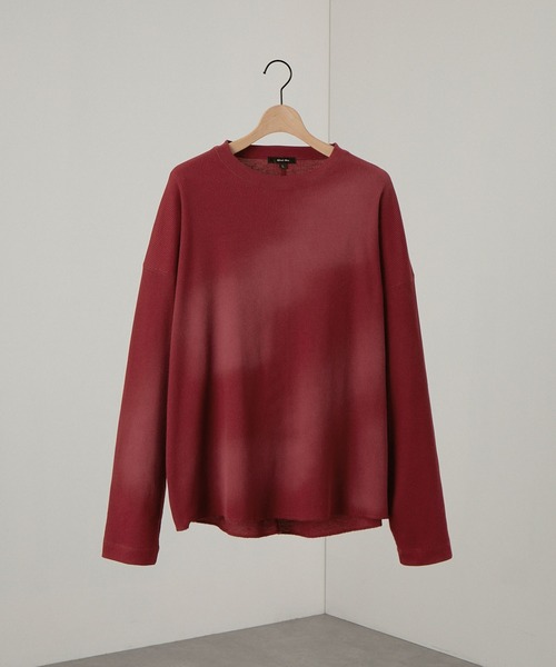 Alfred Alex(アルフレッドアレックス)の「【Alfred Alex】フェードスプレープリント ワッフルビッグロンT(Tシャツ/カットソー・メンズ・チャコール/ワイン/ブルーグレー/ブラウン・M/L)」の7枚目の写真