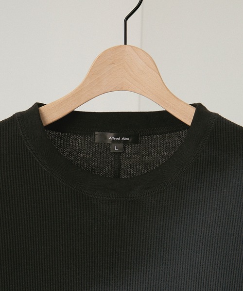 Alfred Alex(アルフレッドアレックス)の「【Alfred Alex】フェードスプレープリント ワッフルビッグロンT(Tシャツ/カットソー・メンズ・チャコール/ワイン/ブルーグレー/ブラウン・M/L)」の16枚目の写真