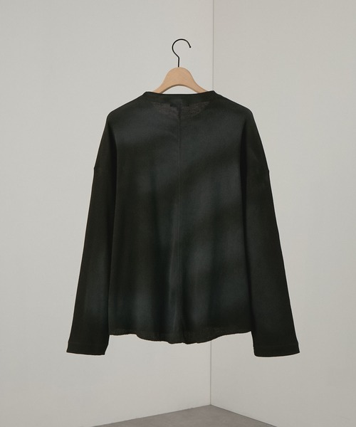 Alfred Alex(アルフレッドアレックス)の「【Alfred Alex】フェードスプレープリント ワッフルビッグロンT(Tシャツ/カットソー・メンズ・チャコール/ワイン/ブルーグレー/ブラウン・M/L)」の5枚目の写真
