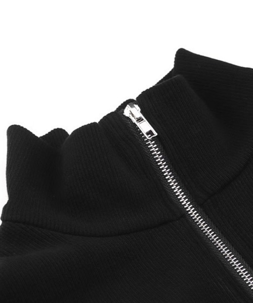 Miniministore(ミニミニストア)の「ハーフジップロングワンピース 黒 韓国風(ワンピース・レディース・ブラック・FREE)」の4枚目の写真