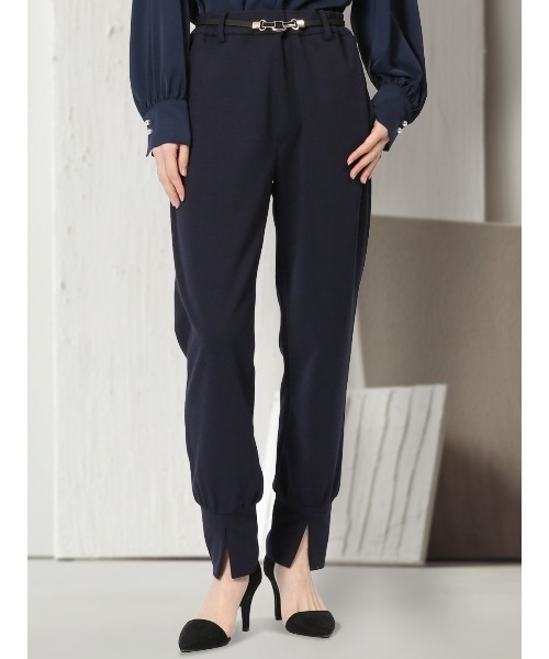 m.f.editorial（エムエフエディトリアル）の「【ストレッチ ウォッシャブル】m.f.エディトリアル レディース ストレッチ ジョガーパンツ（その他パンツ・レディース・ネイビー/ベージュ/ブラック・FREE）」の3枚目の写真