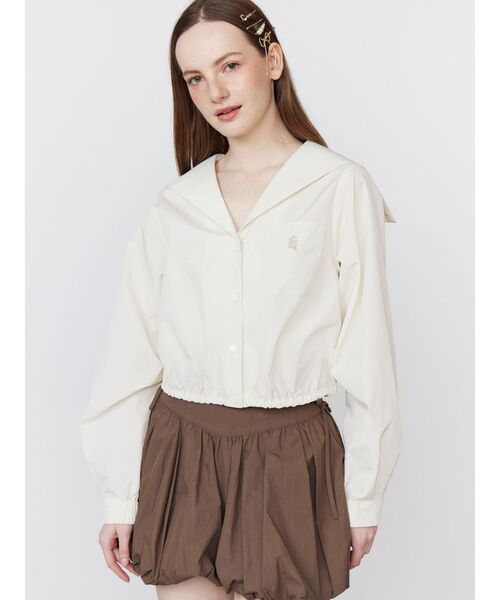 ジャケット・アウター muguet frill sailor collar blouson 即納！最大半額！ frill sailor collar blouson – muguet