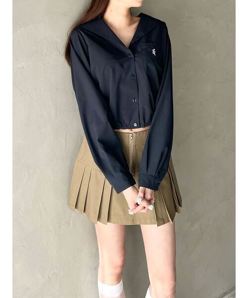 CALNAMUR（カルナムール）の「SAILOR COLLAR BLOUSON/セーラーカラーブルゾン（ブルゾン・レディース・ネイビー/ピンク/ホワイト・FREE）」の15枚目の写真