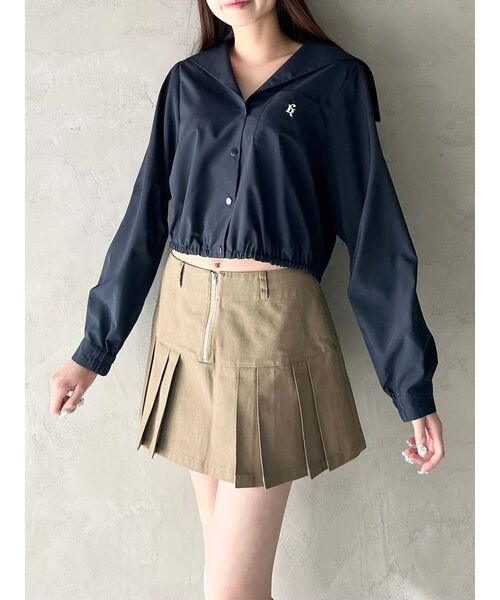 CALNAMUR（カルナムール）の「SAILOR COLLAR BLOUSON/セーラーカラーブルゾン（ブルゾン・レディース・ネイビー/ピンク/ホワイト・FREE）」の13枚目の写真