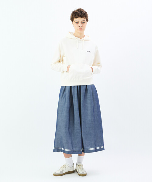 ORCIVAL（オーシバル）の「ORCIVAL | コットン裏毛 フードプルオーバー WOMEN（パーカー・レディース・グレー/アイボリー・2）」の15枚目の写真