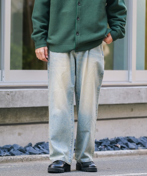 セール】ヴィンテージライク/ライトオンスデニムバギーパンツ（デニム