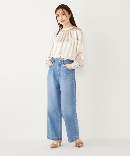 美品　　SHIPS　　シップス　　ブルー　　ラミータックブラウス 楽天市場】【SALE／50%OFF】SHIPS: TEXBRID(R) ラミー ニット T