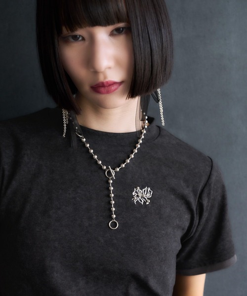 HARE(ハレ)の「ポイントシシュウタイトTシャツ(HARE)(Tシャツ/カットソー・レディース・ブラック/パープル・FREE)」の14枚目の写真