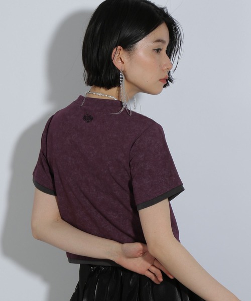 HARE(ハレ)の「ポイントシシュウタイトTシャツ(HARE)(Tシャツ/カットソー・レディース・ブラック/パープル・FREE)」の18枚目の写真