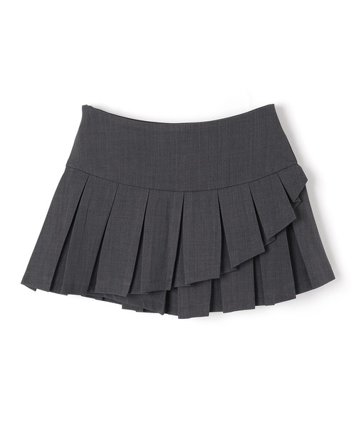 M DOLLY(エムドリー)の「asymmetry pleats mini skirt/アシンメトリープリーツミニスカート(スカート・レディース・グレー/ベージュ/ブラック・XS/M/S)」の13枚目の写真