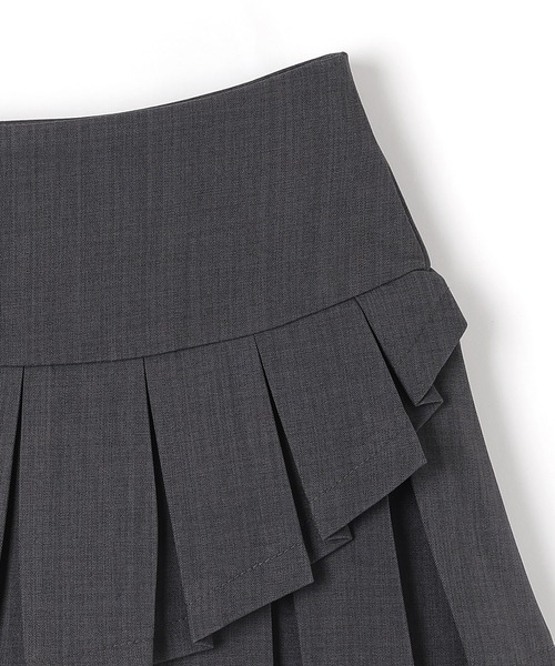 asymmetry pleats mini skirt/アシンメトリープリーツミニ asymmetry pleats mini skirt/アシンメトリープリーツミニ